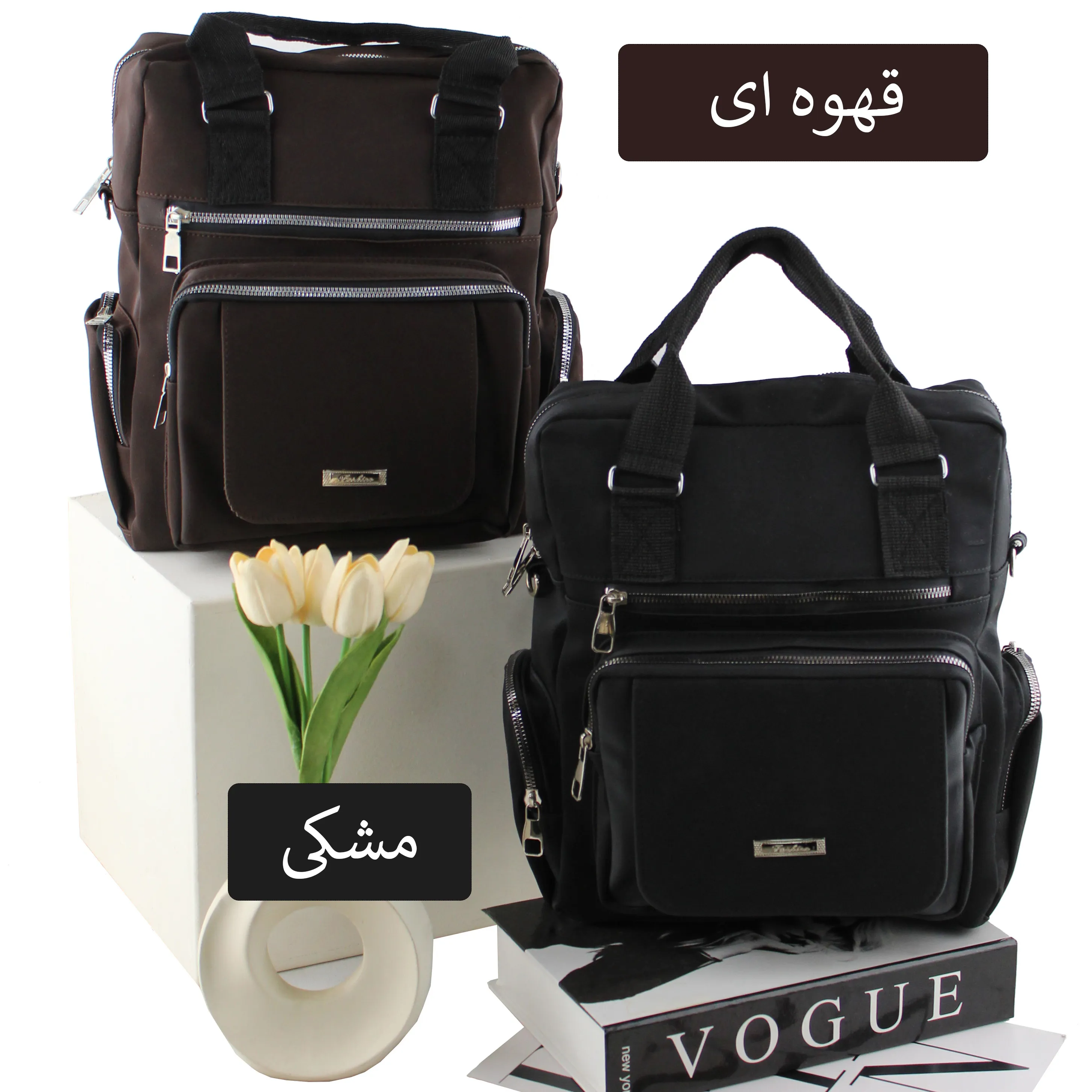 کوله پشتی اسپرت و روزمره پارچه ای ابعاد 40 در 27 در 15 سانتیمتر