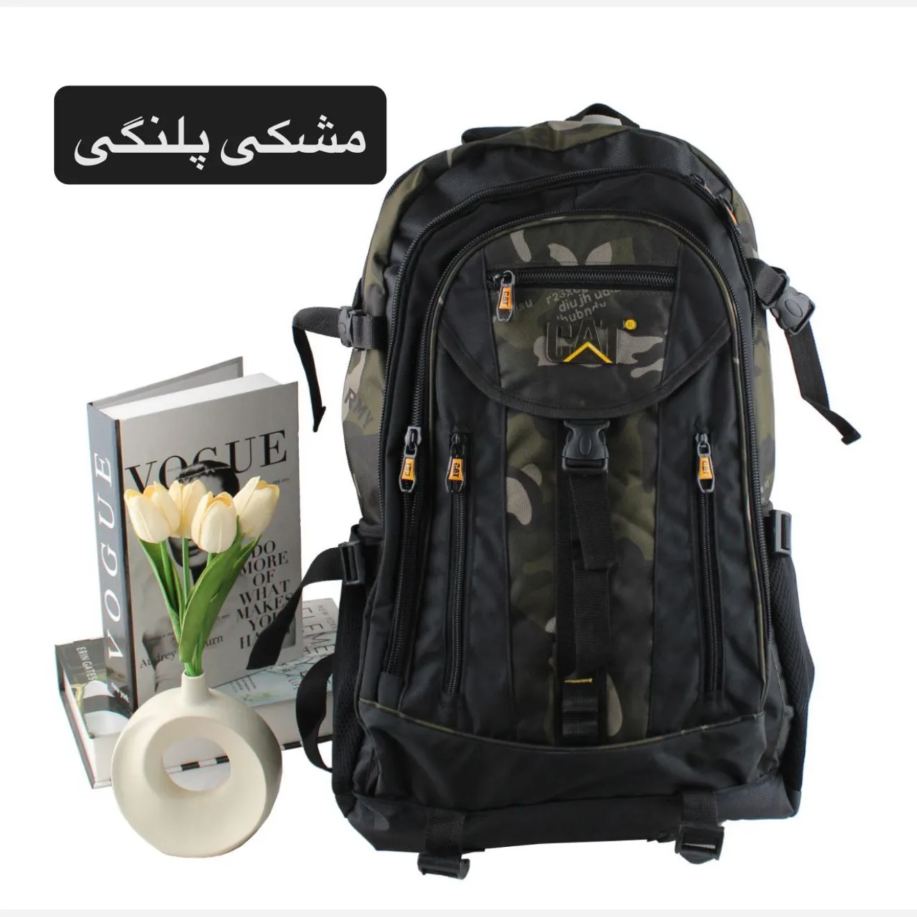 کوله پشتی روزمره و مدرسه پارچه ای دارای بند بلند و جیب دار