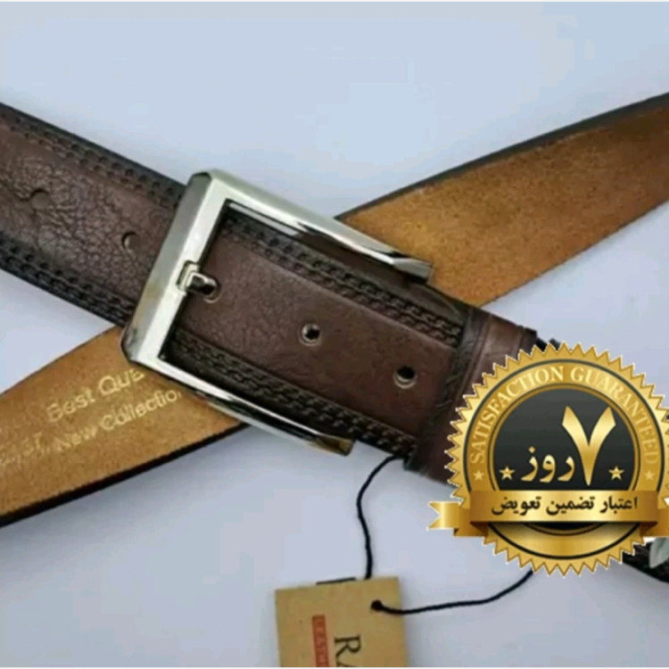 کمربند مردانه رابو چرم با پهنای 35 میلیمتر به همراه جعبه هدیه چوبی