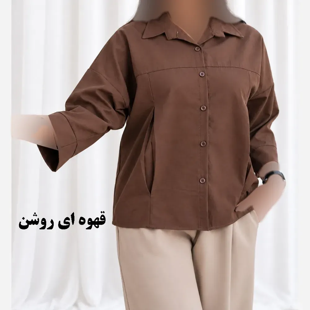 شومیز جلو پیله سیلک فری سایز مناسب تا سایز 48 زنانه و دخترانه چهارفصل راحت