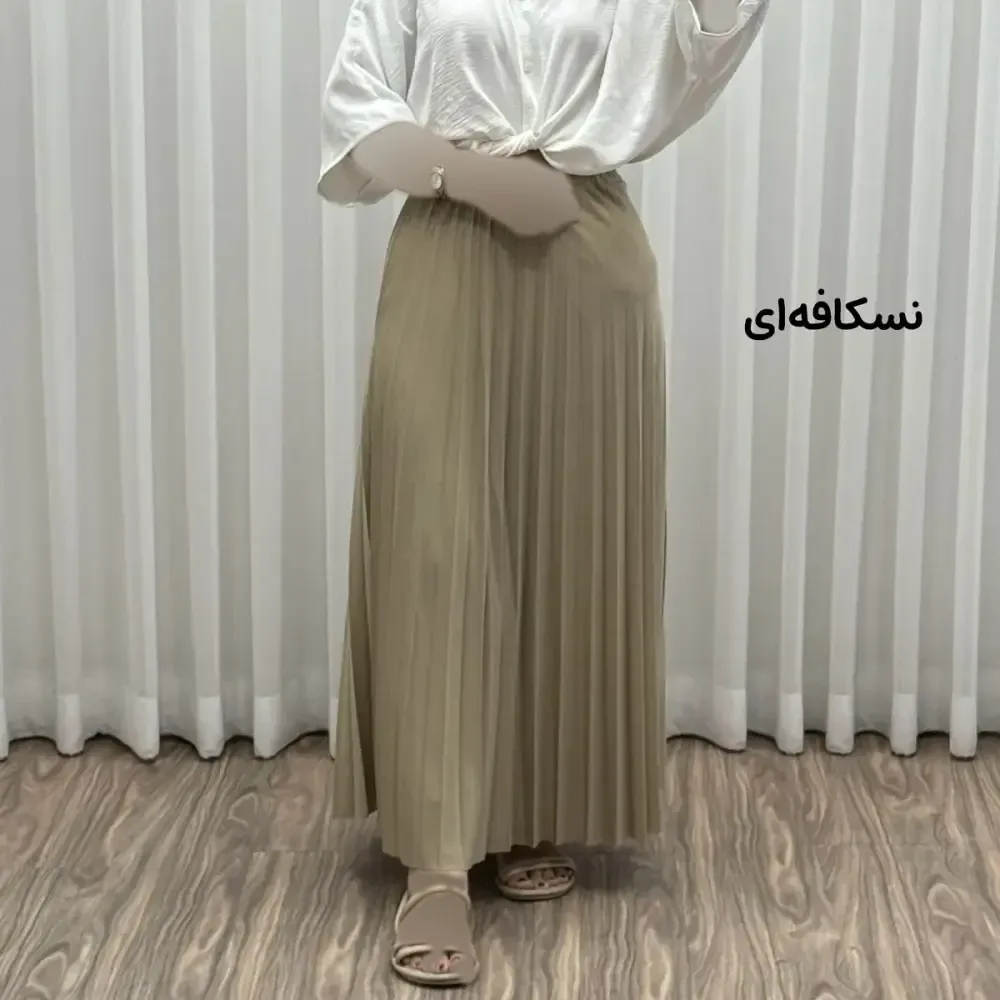 دامن پلیسه زنانه جودون گرم بالا فری سایز (36 تا 46) بدون آستر 6 رنگ