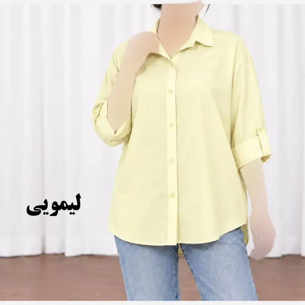 شومیز زنانه سیلک مودال آستین دکمه فری سایز چهارفصل