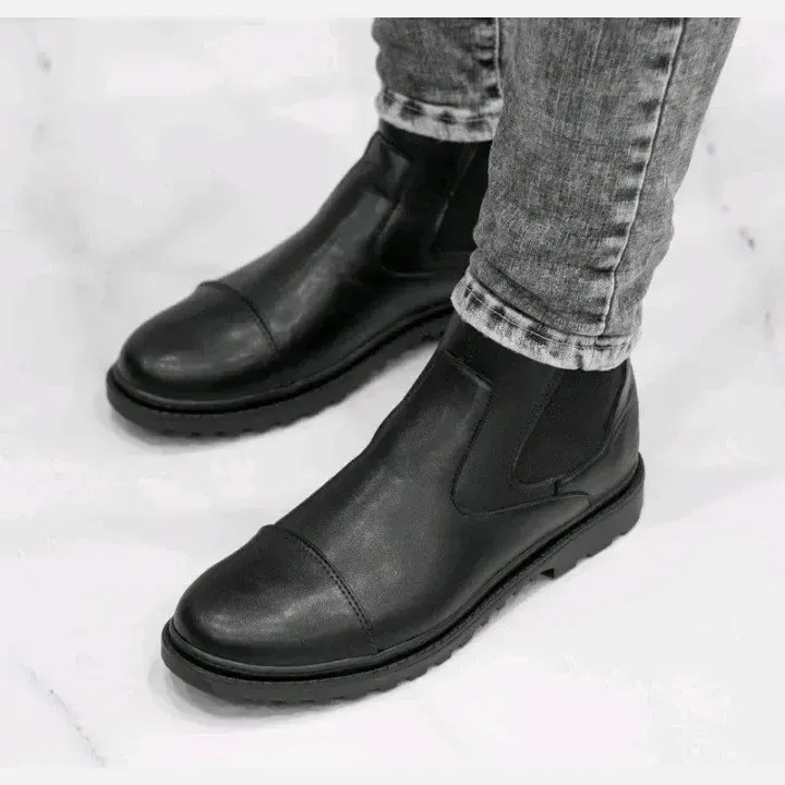 نیم بوت مردانه رویه چرم بارثاوا مشکی ضد سایش درجه یک