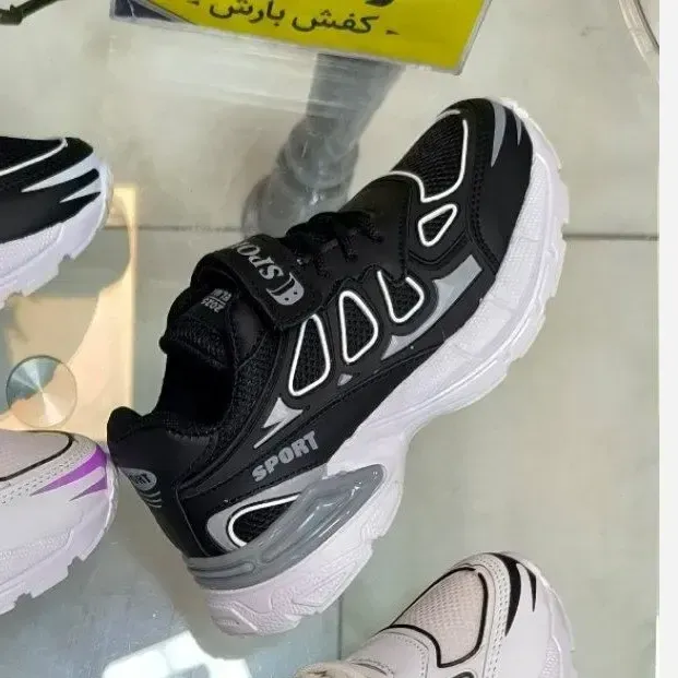 کفش اسپرت بچگانه نایک سایز 31 تا 35 مشکی و خاکستری